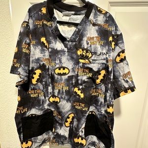 4xl Batman nurse scrub top